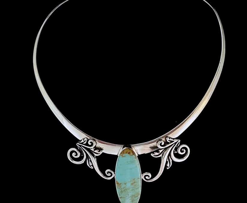 Kingman Turquoise Scroll Collar