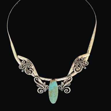 Kingman Turquoise Fancy Scroll Collar