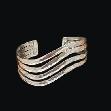 Wavy Multi-Wire Hammered Cuff