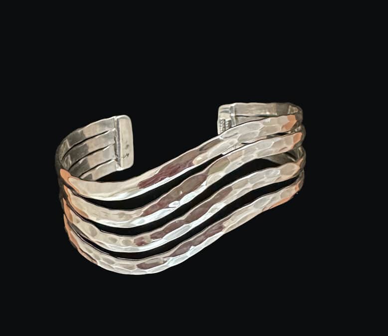 Wavy Multi-Wire Hammered Cuff