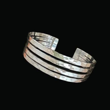 Multi-Wire Hammered Cuff